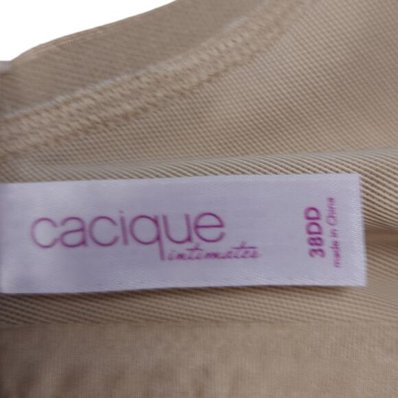 Cacique Underwire Bra 38DD Beige Tan Excellent Condition - Picture 6 of 7